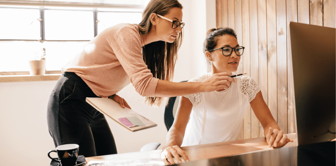 Women on computer